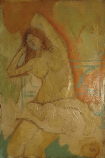 ANTONIO FASAN (Padova, 1902 - 1987), Nudo femminile, 1969, olio su tela, cm 60 x 40.