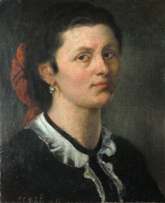 SOSSO - ? (attivo in Italia nel XIX secolo), Ritratto femminile, inizi della seconda metà del XIX secolo (forse 1866).